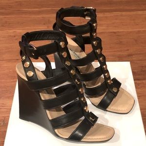 Balenciaga Studded Gladiator Wedge Sandal